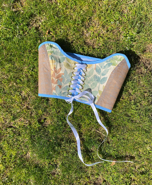 Garden foliage reversible corset
