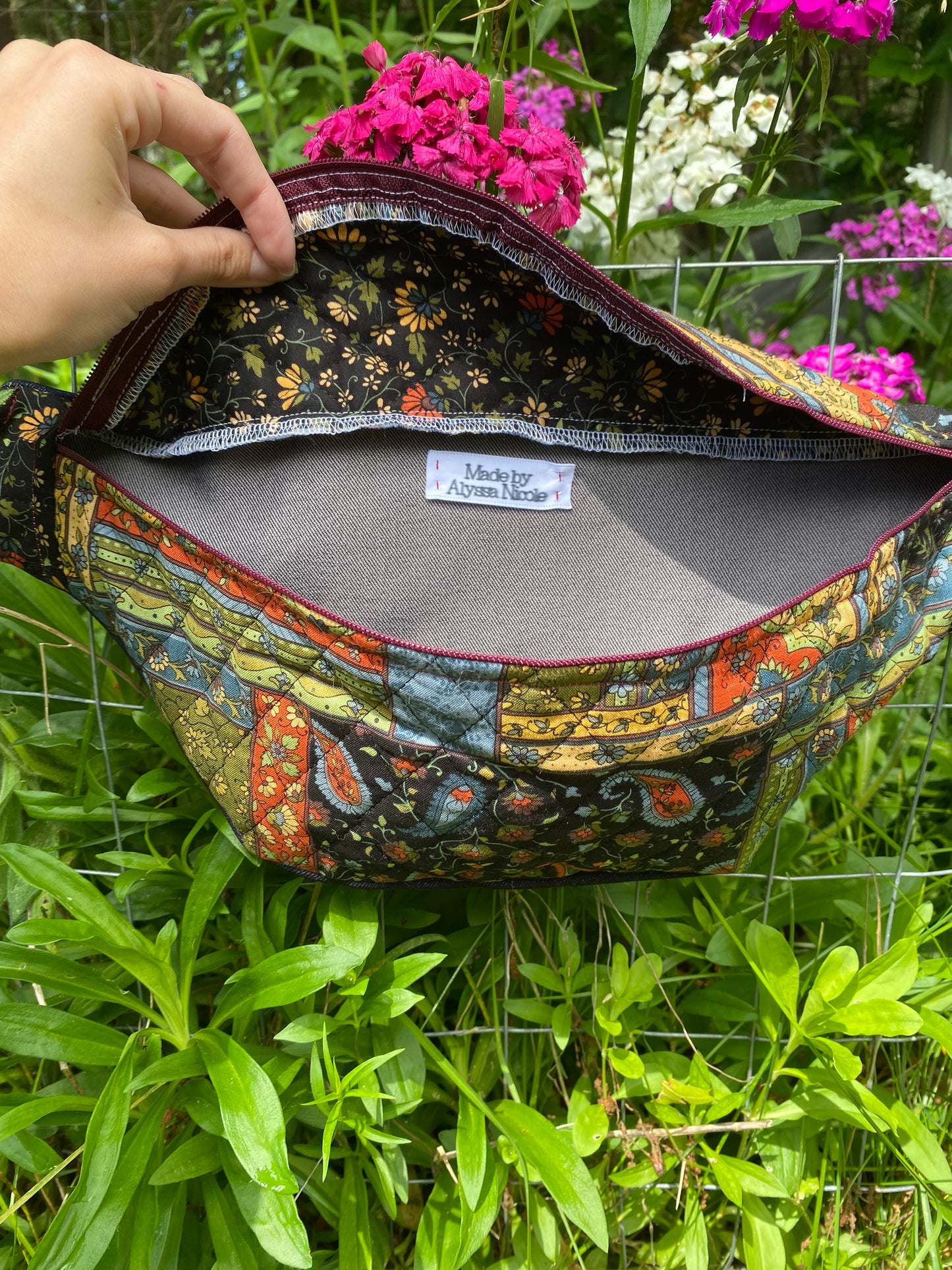 Patchwork paisley fannypack