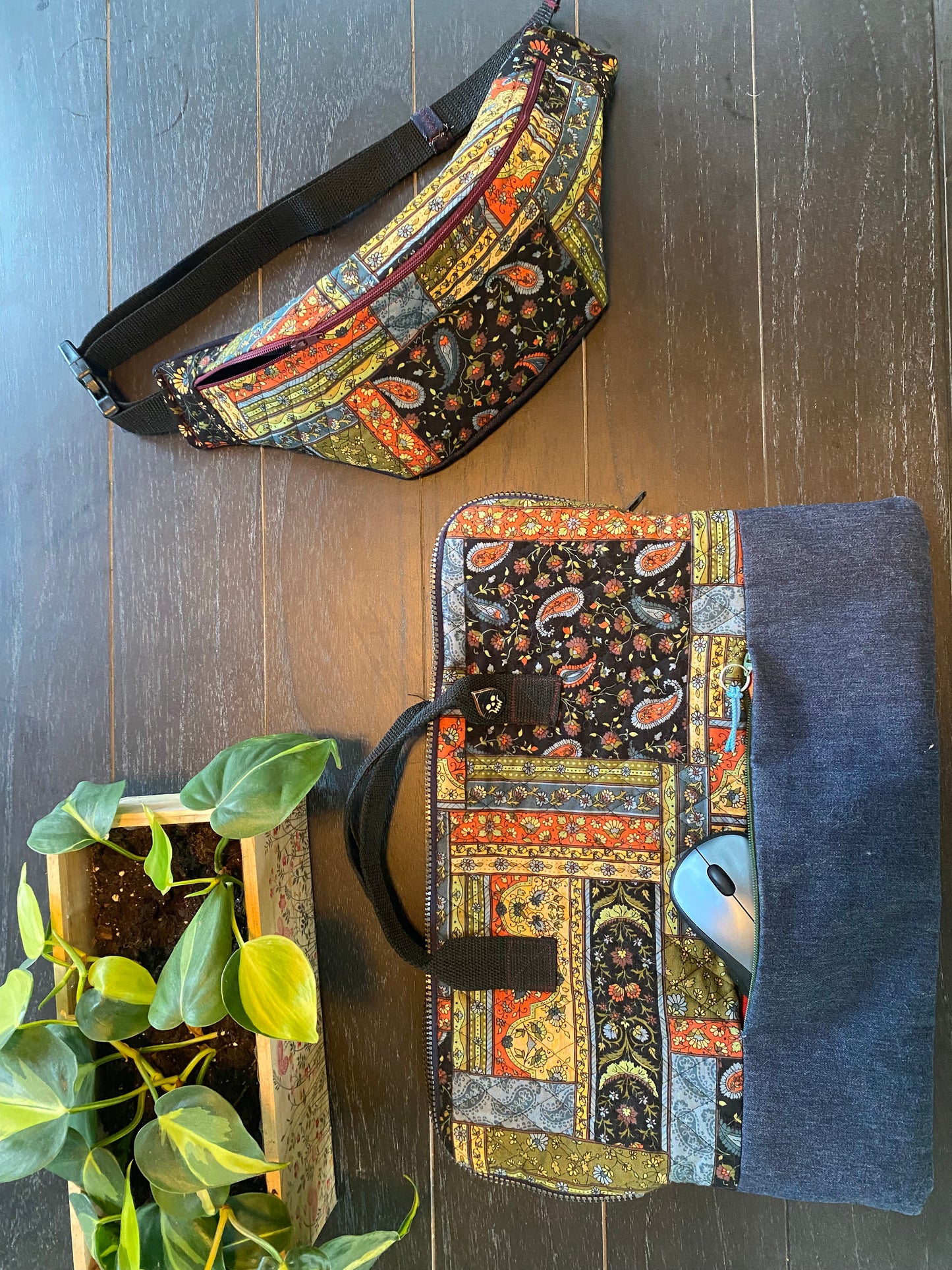 Patchwork paisley fannypack