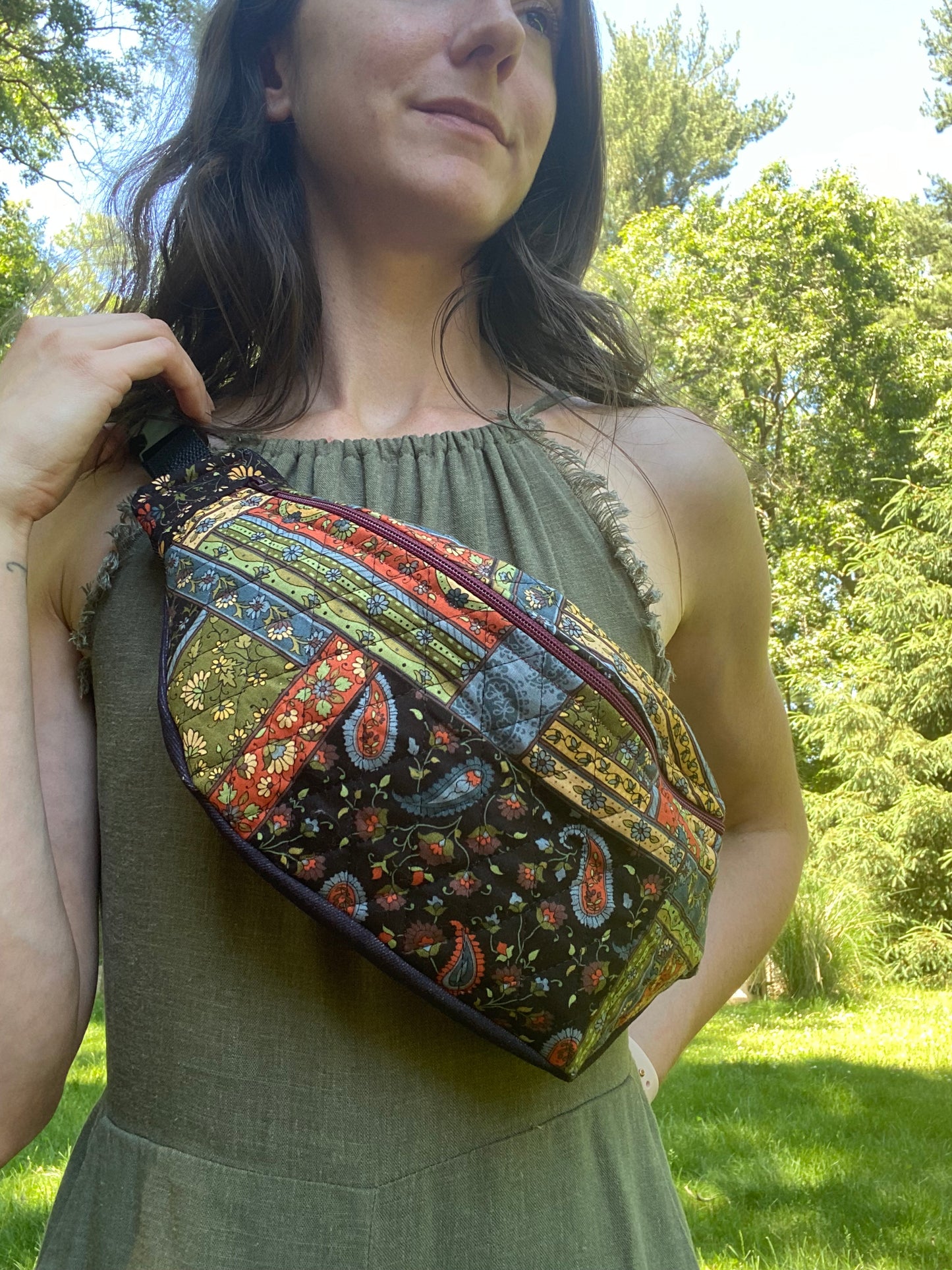 Patchwork paisley fannypack