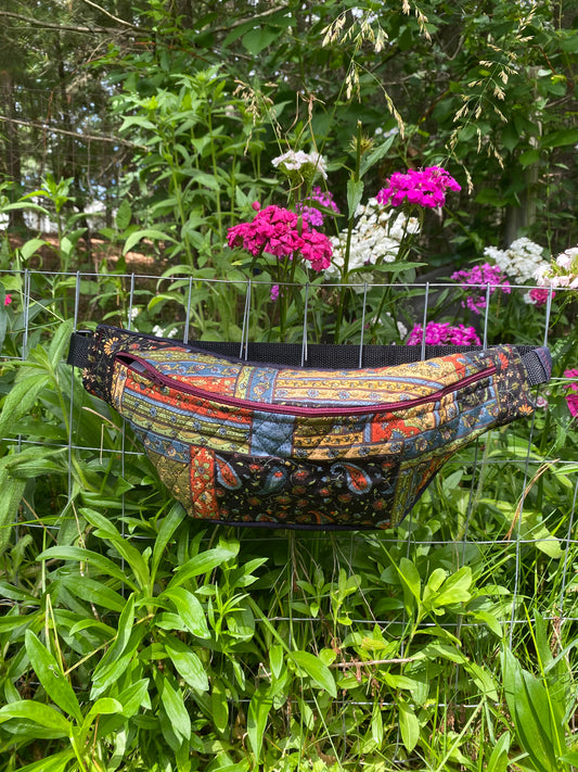 Patchwork paisley fannypack